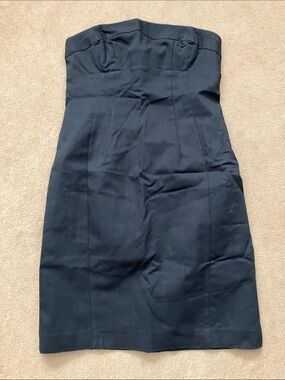 Express Strapless Solid Black Sheath Dress Size 6